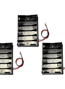 PCS 6 slots x 1.5V AA Black Batteries hder case box with