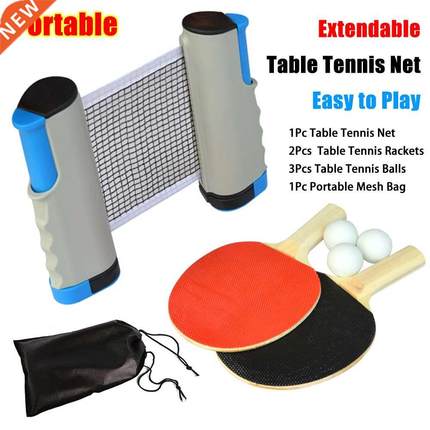 Table Tennis Net and Post Sets with Extendable Mini Posts Po