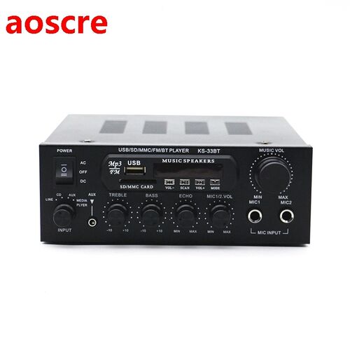 2*120W Bluetooth-Compatible FM Mp3 Player Audio Power Amplif
