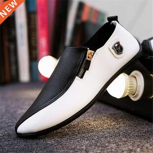 Brethble Solid Color Slip Men Driving Shoes Spring nd ut