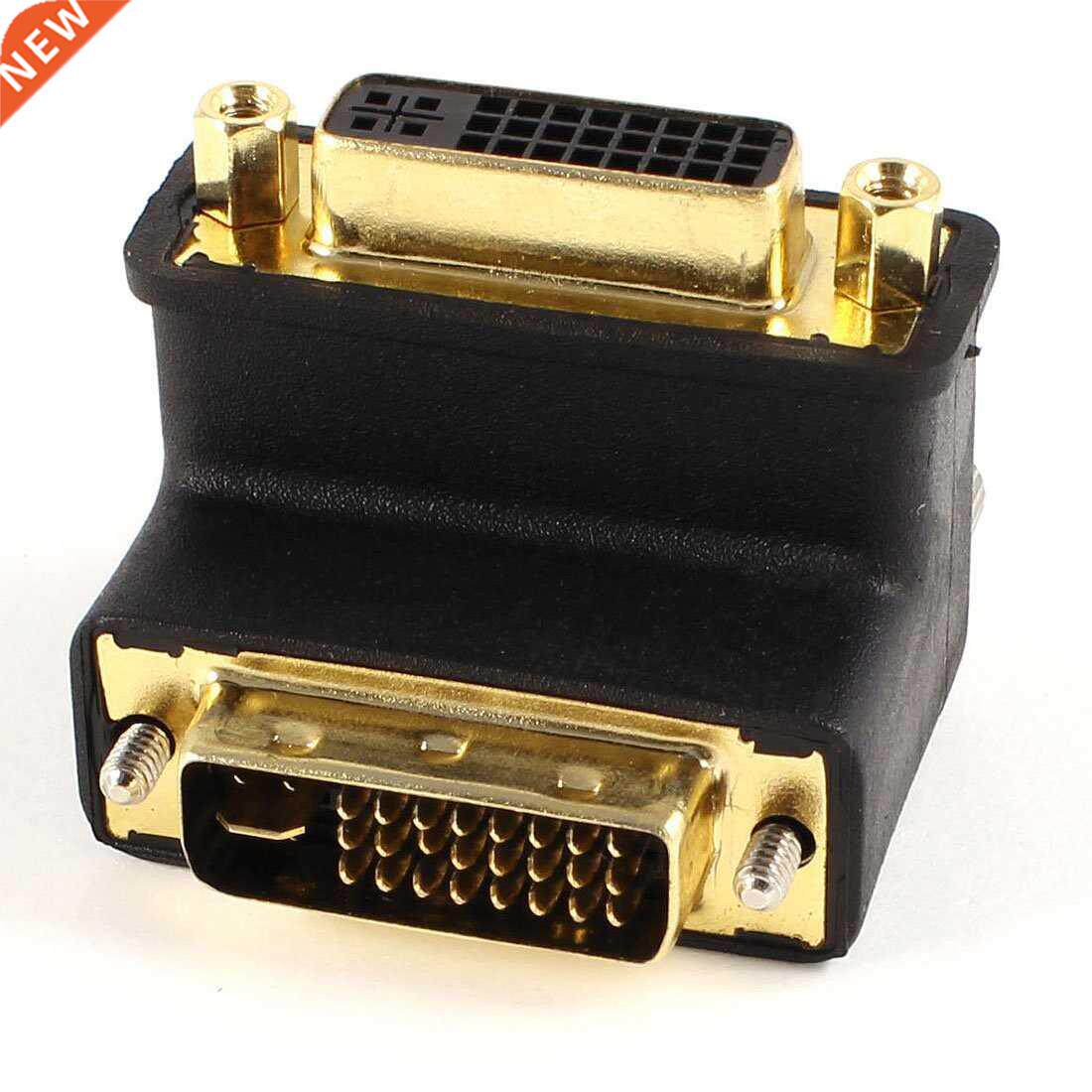 DVI-I 24+5 Pin Male to Female Right Angled Adapter LCD Monit