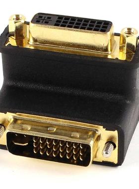 DVI-I 24+5 Pin Male to Female Right Angled Adapter LCD Monit
