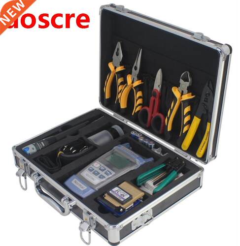 16 PCS/set Fiber Optic FTTH Tool Kit with FC-6S Fiber Cleave