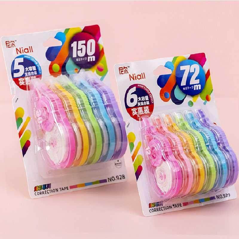 6pcs/set 72/150M Large-capacity Correction Tape White Out Co