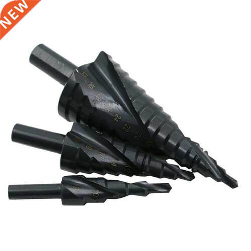 3PCS/SET 4-32MM HSS Cobalt Step Drill Bit Set Nitrogen High