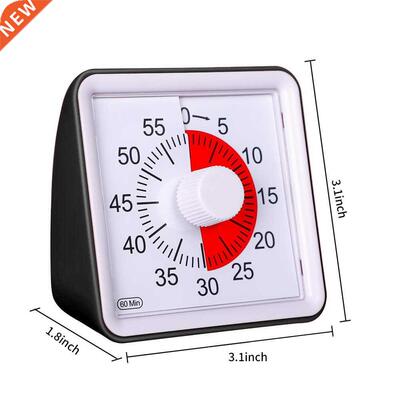 1 Pc 60 Minutes Visual Analog Timer Silent Countdown Clock T