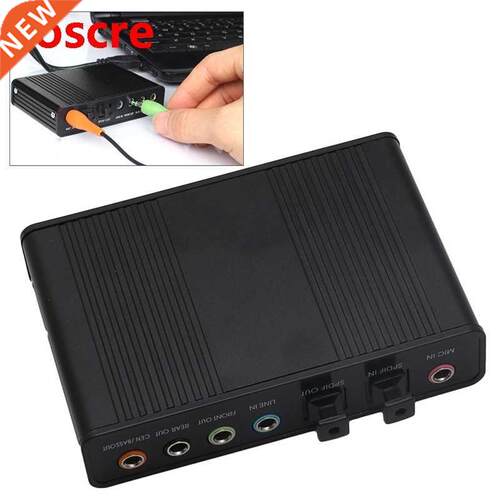 USB 5.1 Channel External Optical Audio Fiber Sound Card S/PD