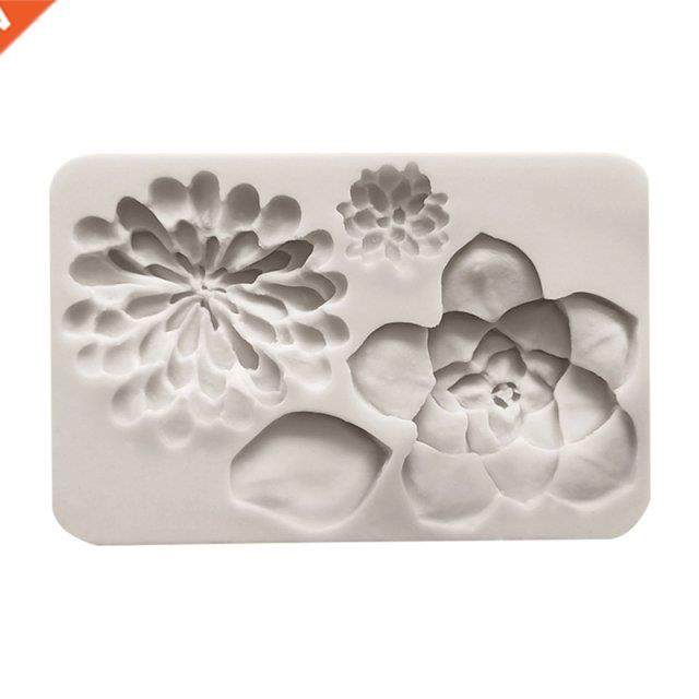 Succulents Theme Silicone Craft Mold 3D Fondant Soap Chocola