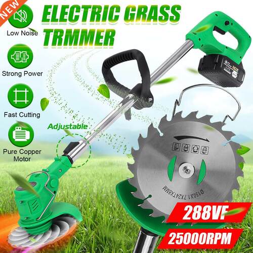 NEW 288VF Electric Grass Trimmer with 1/2 Batteries Wireless