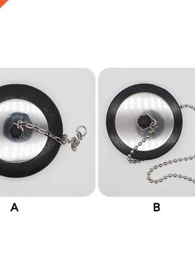Rubber Choke Bathtub Drain Stopper with Chain Bath Plug Drai