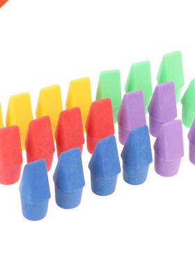 20 PCS Erasers Pencil Top Eraser Caps Chisel Shape Pencil E