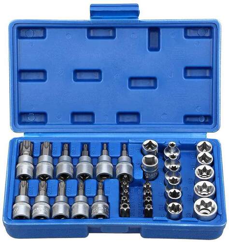 Torx Star Socket Set & Bit Male Female E Sockets with To