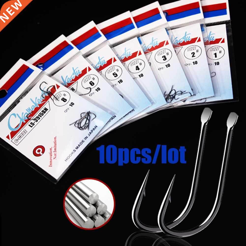 10 Pieces/30 Pieces/Batch Sode Fishing Hook Size 1-8# Black
