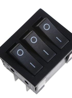 KCD3 34*40 Big Rocker Switches Black Three-Way Switch 9 Pin