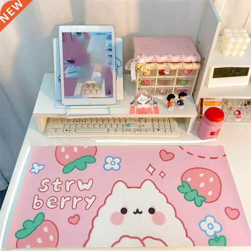 1pc Kawaii Mouse Pad Large Cherry Bunny Non-slip Desktop Tab