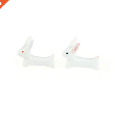 1pc Rabbit Shape Ceramics Chopsticks Spoon Forks Holder Dura