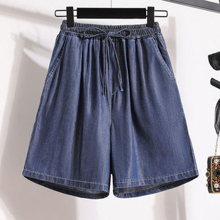 Summer denim quarter shorts for women 夏季宽松牛仔五分短裤女