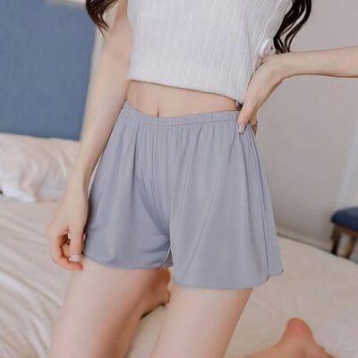 Solid color mid waist facial mask safety pants纯色中腰安全裤