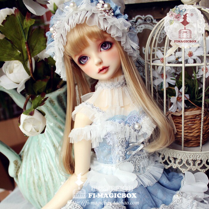 【菲奥娜的魔法箱】6周年BJD*SD娃衣4分MSD洋装马甲裙/沁蓝完售