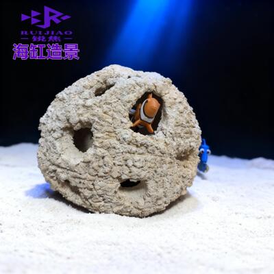 锐焦海缸星球造景纯鱼FOT小缸躲避珊瑚基拉戈海水鱼坟堆陶瓷造景