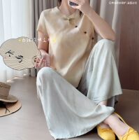 Cotton silk pants for women, thin artificial cotton wide-leg pants, a popular bestseller. You can wear cotton silk pants over your home to increase the size for women thumbnail 4