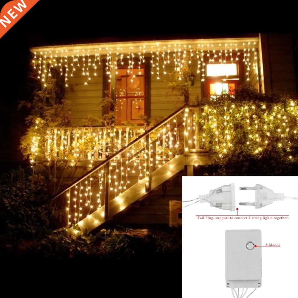 5M Curtain Icecle Led String Light Droop 0.4/0.5/0.6m Christ 畜牧/养殖物资 养殖标记笔 原图主图