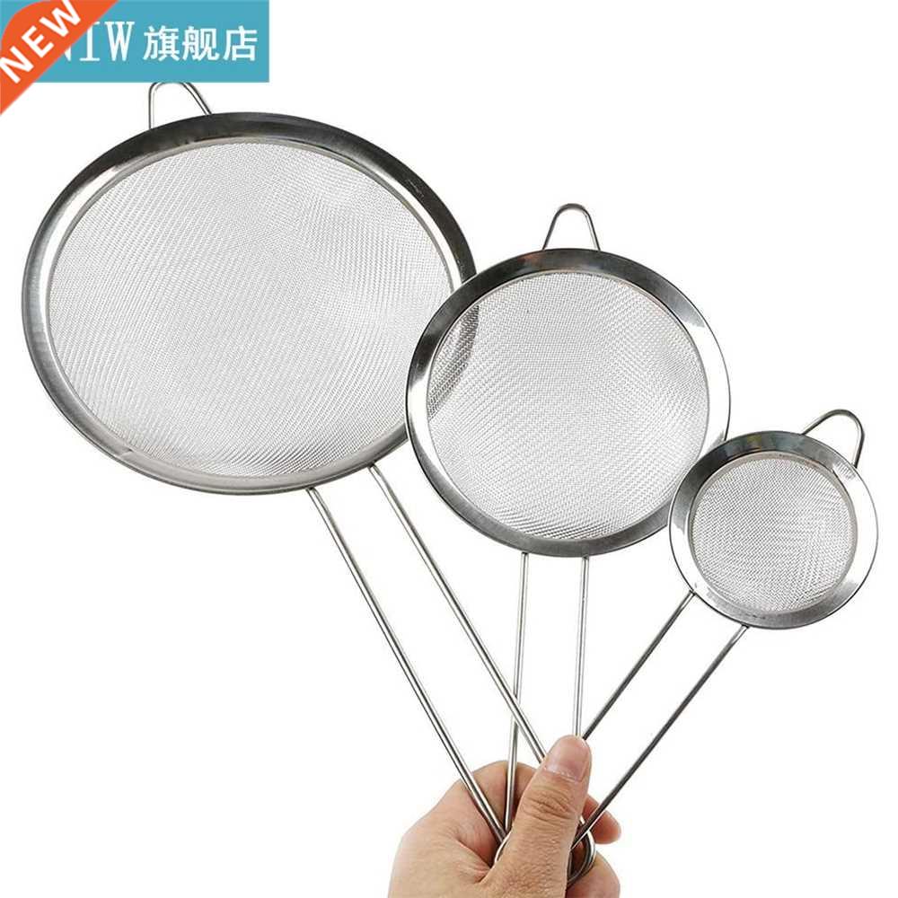 3pcs/set kitchen colanders stainless steel strainer 7/10/14
