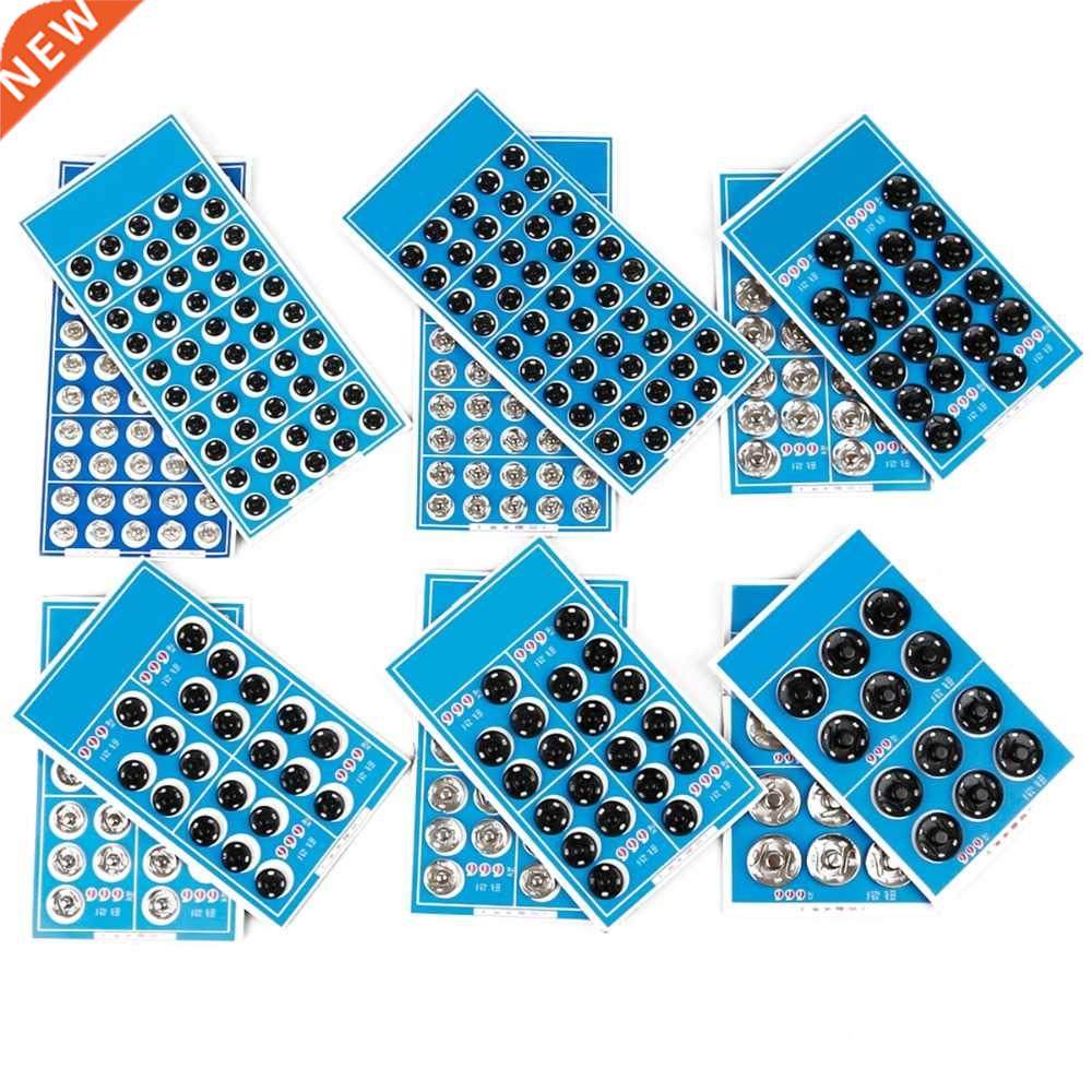 snap buttons black silver metal fasteners press button 8/12