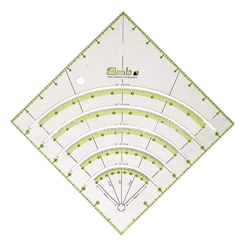 arcs & fans quilt circle cutter ruler,multifunctional arc cu