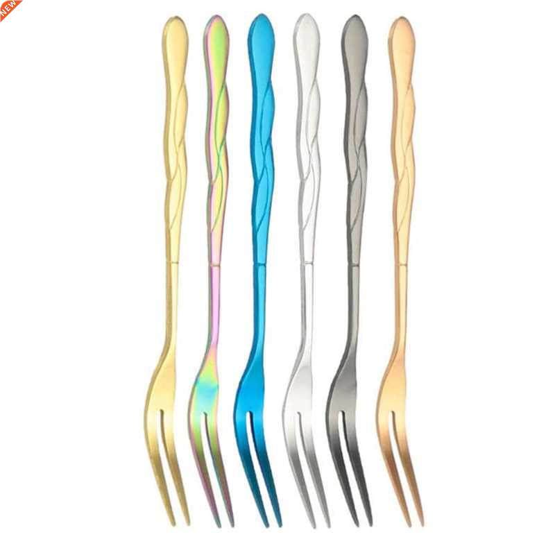 10pcs stainless steel cake fork fruit fork dessert cake fork