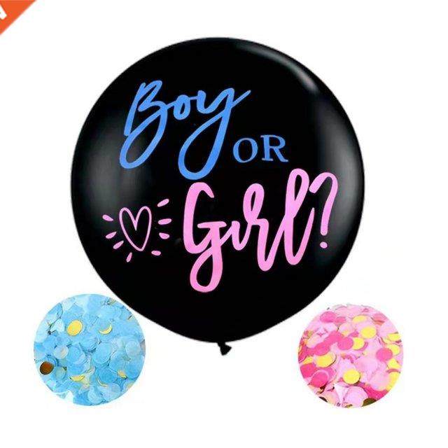 gender revel confetti blloon 36 blck ltex boy or girl b