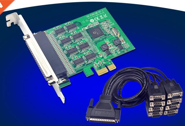 8Port RS232 Serial PCI-Express Expansion Cd 15kV ESD Prote