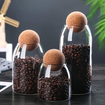 Jar Container Glass Bottle Sealed Sugar-Tea Cork-Stopper Can