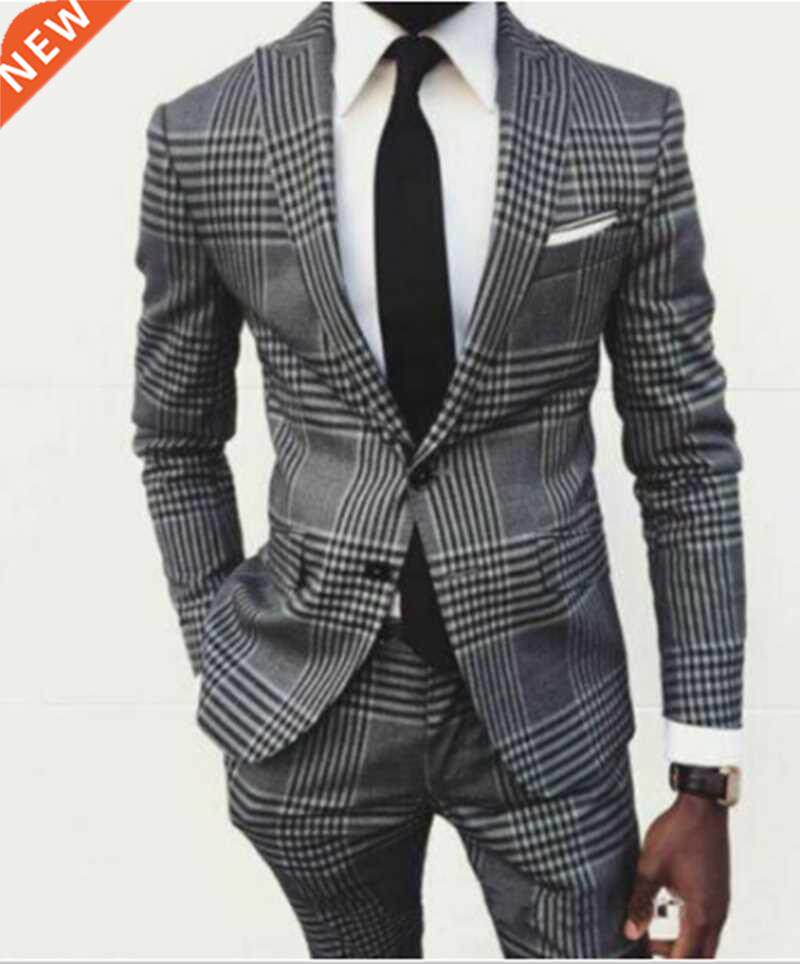 men suits costume homme pinstripe plaid tuxedos blazer men s