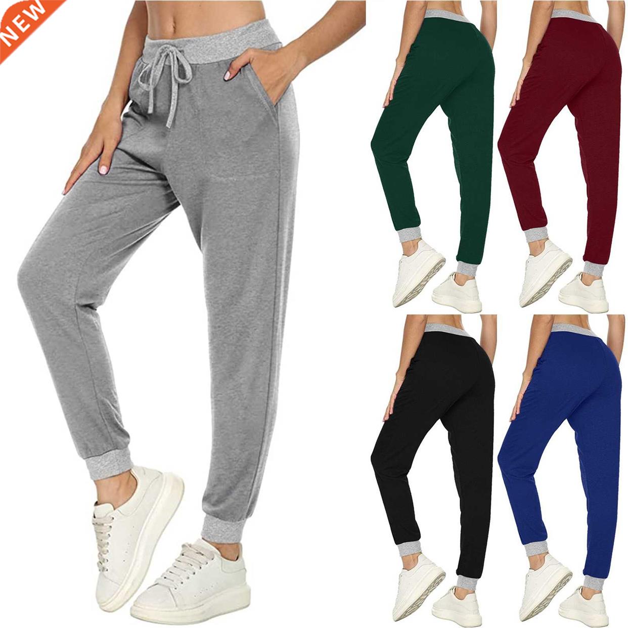 joggers womens casual loose yoga pants jogging pants with dr