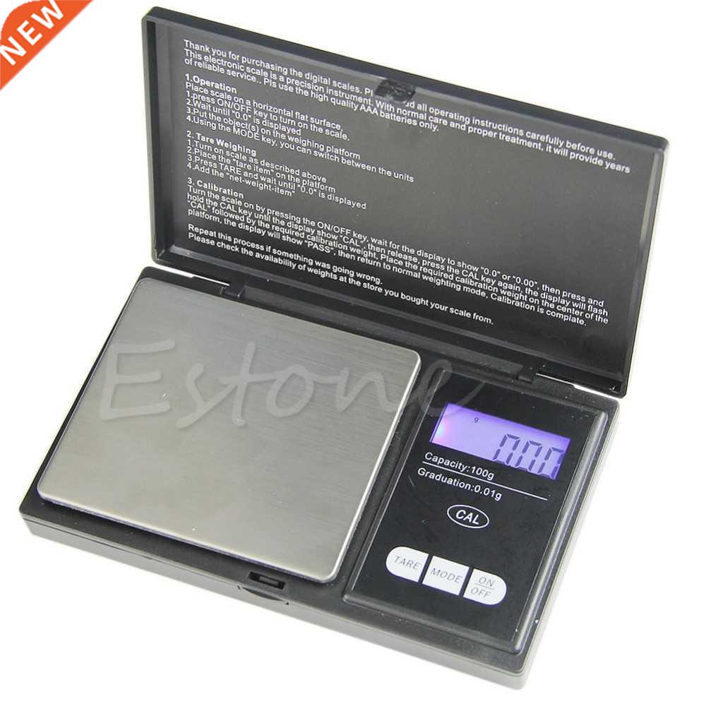 100g* 0.01g LCD Scale Jewelry Gold Gram Balance Weight Scal