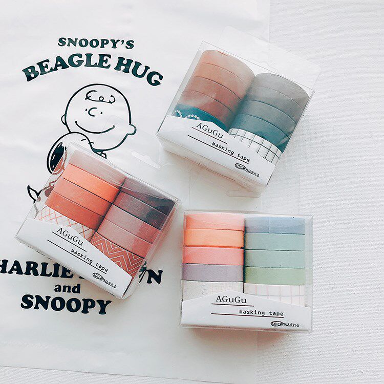 sixone 10 roll sweet macarons color and paper washi tape set