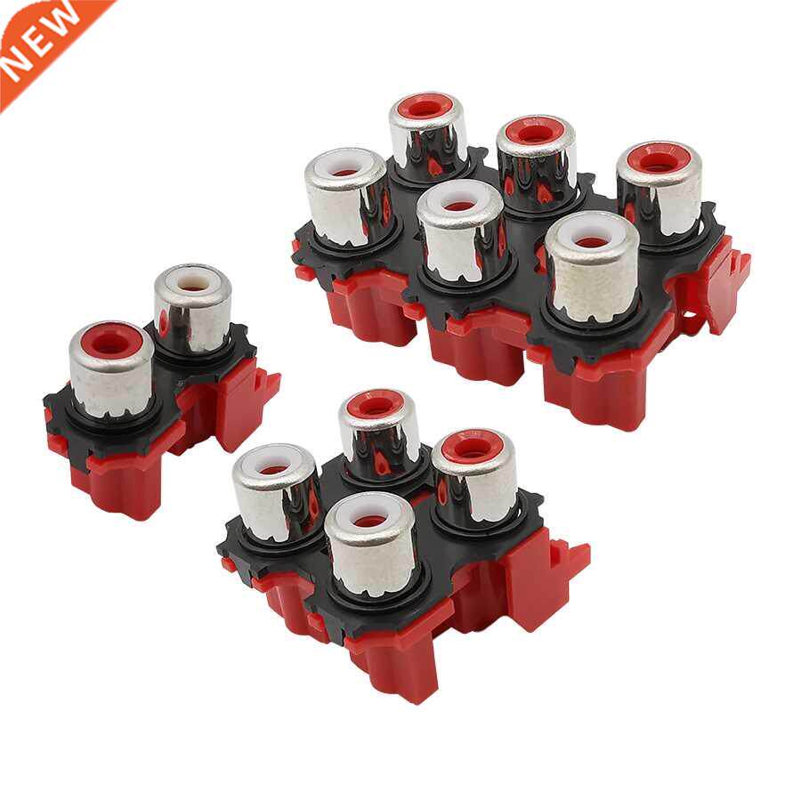 5pcs 2 hole 4 hole 6 hole rca female audio jack plug connect