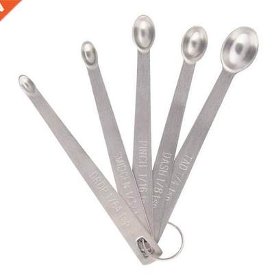5pcs Small Measuring Spoons Stainless Steel Seasoning Dry an