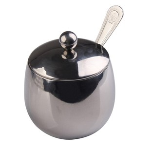 Steel Stainless Drum Shape 300ML Espresso Shop Coffee Sugar