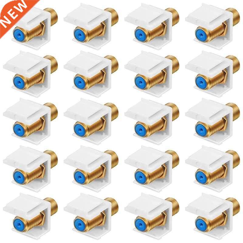 20 pieces f-type rg6 trapezoidal jack insert socket with blu