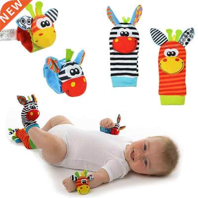 Baby Rattles Plush Toy Newborn Socks Animal Cute Cartoon