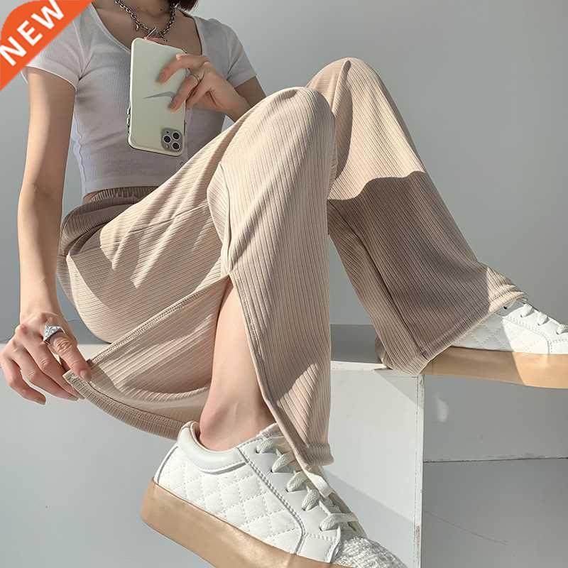 wide leg pants with open leg opening for women in spring and