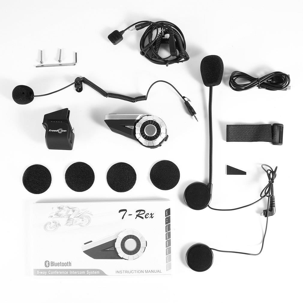 t-rex full duplex motorcycle group talk system 1500m 8-way b