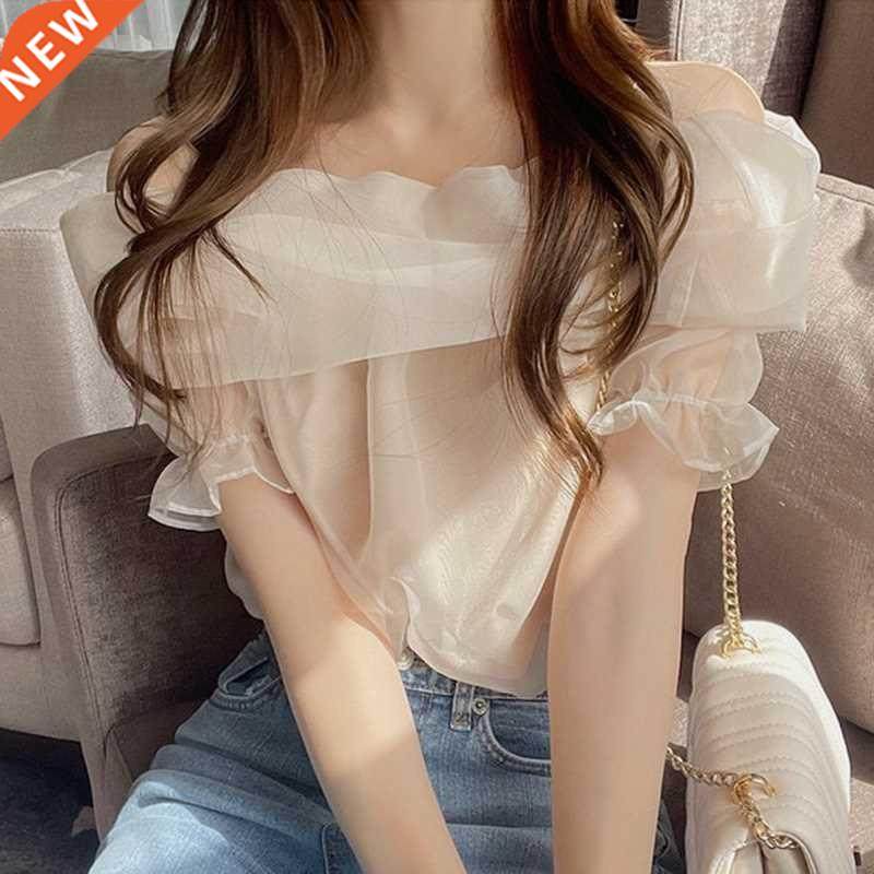 summer gentle fairy spirit one word neck off-shoulder slim s
