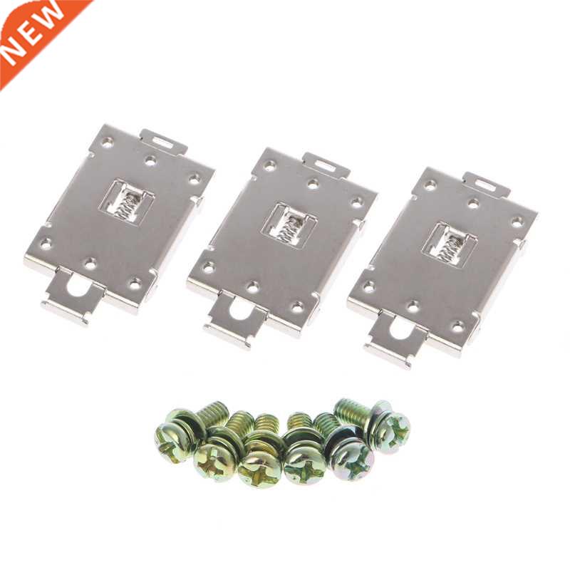 3 Pcs Single Phase SSR 35mm DIN Rail Fixed Solid State Relay