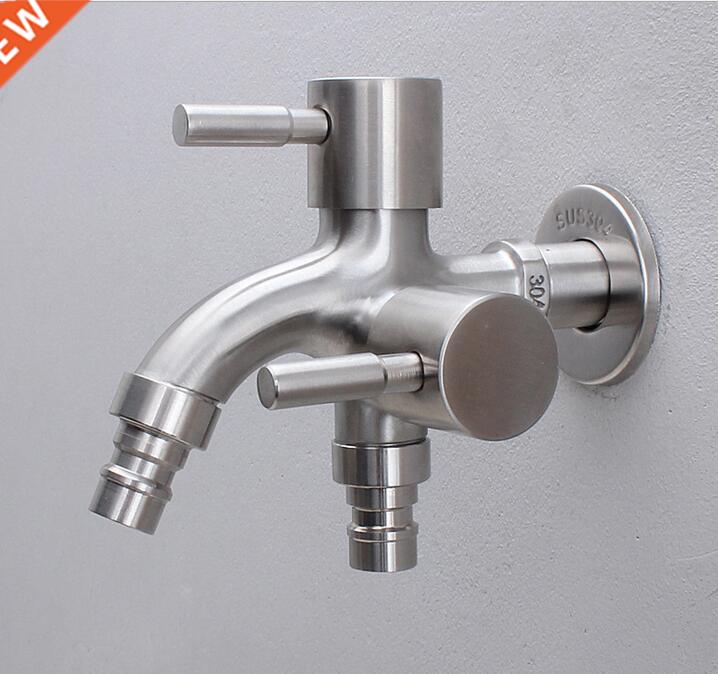 Creative Stainless Steel Wall in Faucet 1 in 2 out Multifun