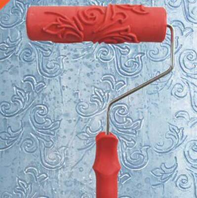 7inch Embossing Paint Roller Painting Brush Sleeve w/Handle