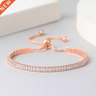 Women Jewerlly Bracelets ZHOUYANG For Zircon Tennis Sparking