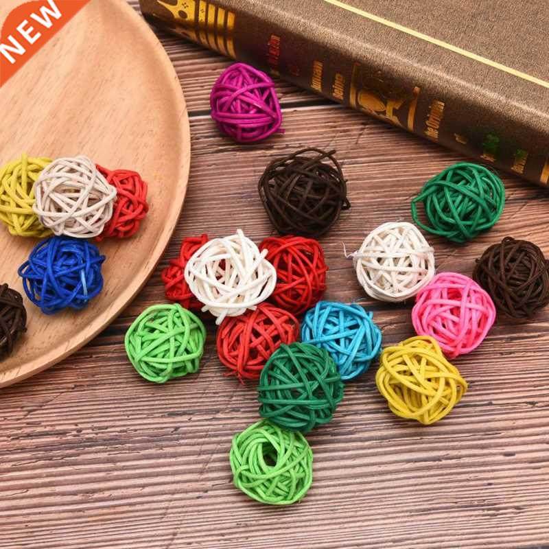 20pcs round  rattan ball artificial flower for wedding ch